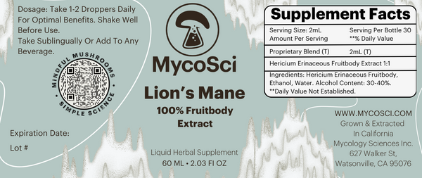 Lions Mane 100% Fruitbody Extract
